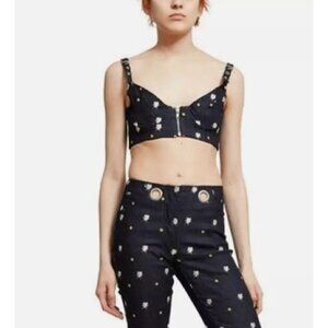 NEW Miaou Opening Ceremony Embroidered Dylan Bra Top NWOT - Size L